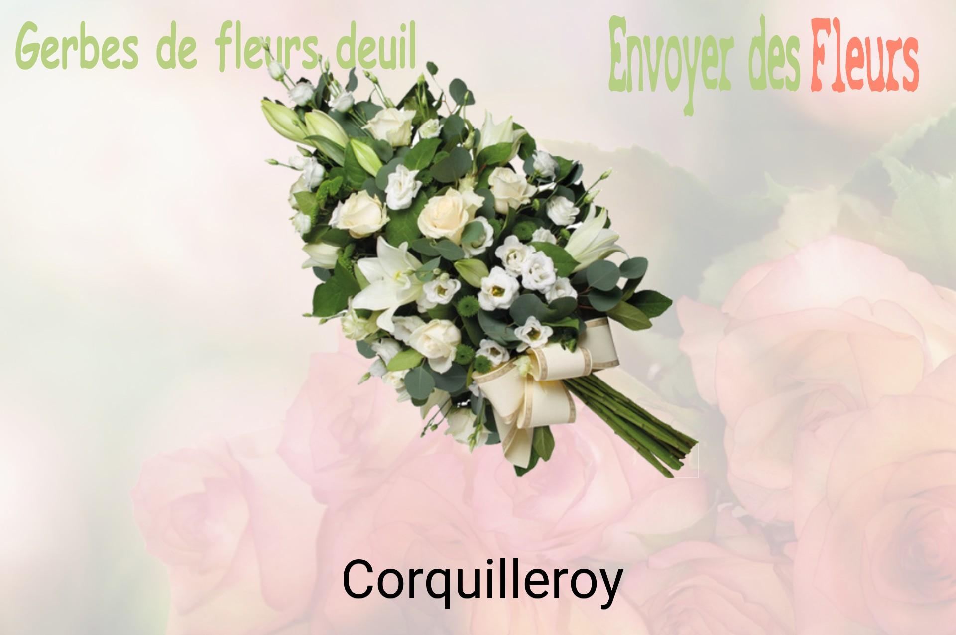 Gerbe de fleurs de deuil livrée à Corquilleroy